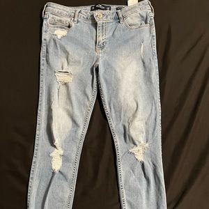 Mid-rise crop super skinny